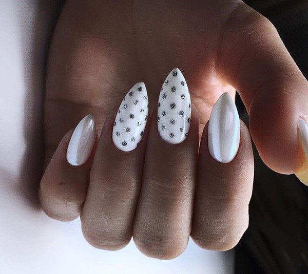 белый маникюр/фото и дизайн белые ногти/ nails ideas