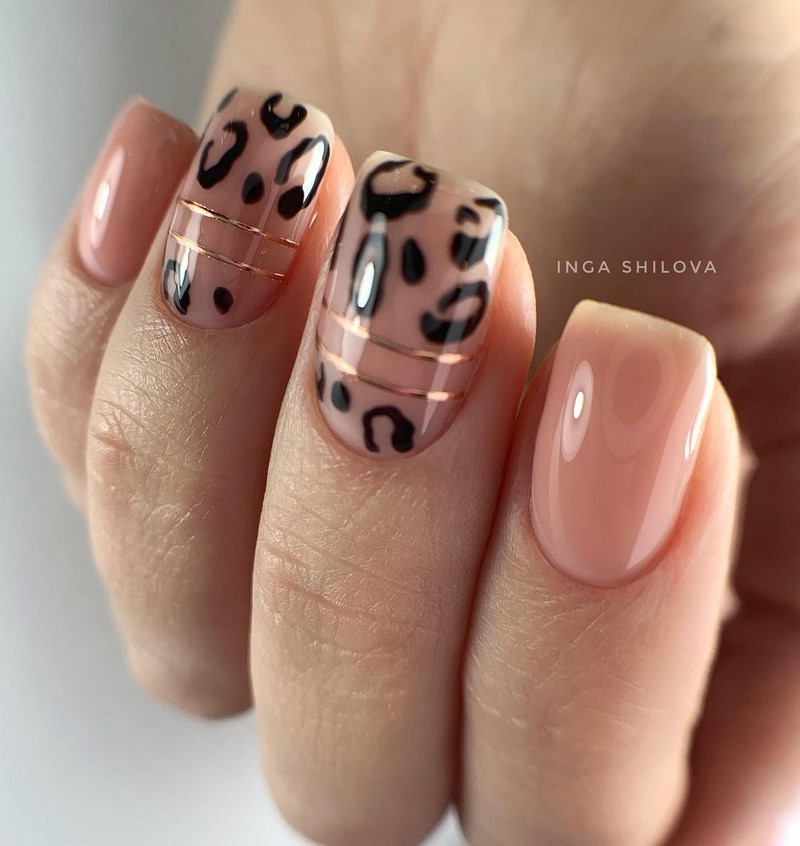 Леопардовые ногти 2024-2025: красивые идеи маникюра с животным принтом, фото